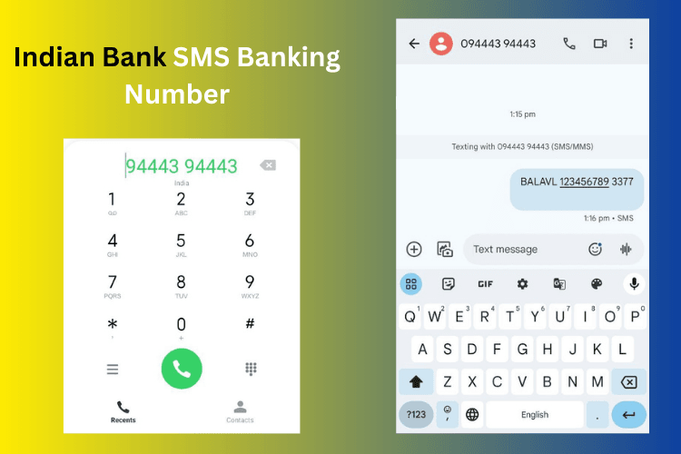 एसएमएस बैंकिंग (SMS Banking) इंडियन बैंक बैलेंस चेक नंबर